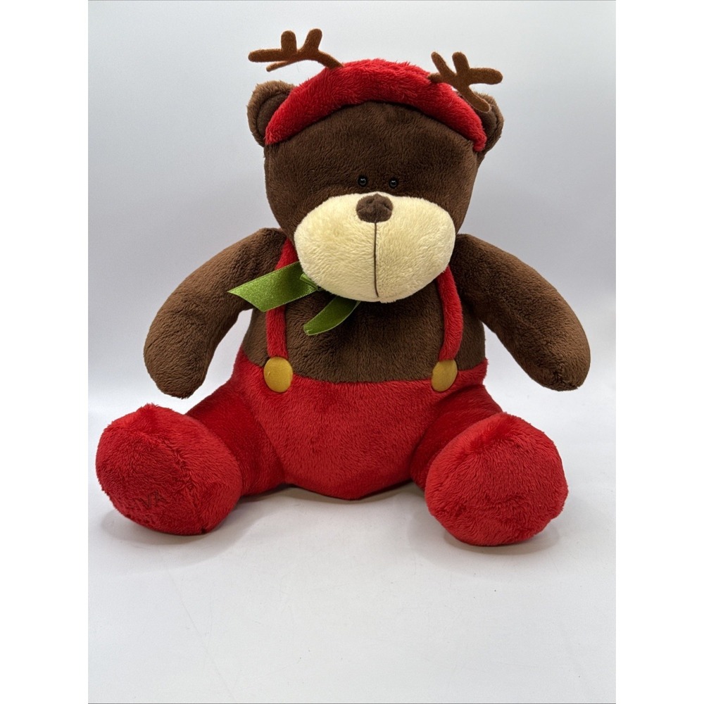 Godiva 2007 Reindeer‎ Plush Bear Figure Holiday Christmas Decoration 11"